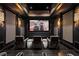 Cozy home theater with plush seating, a state-of-the-art screen, and ambient lighting for a luxurious cinematic experience at 64 Promontory Ridge Dr, Las Vegas, NV 89135