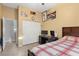 Inviting bedroom featuring a ceiling fan and spacious closet, providing ample storage space at 7232 Frontier Hills Ave, Las Vegas, NV 89113