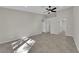 Large bedroom featuring modern ceiling fan, recessed lighting, and dual closets at 7803 Canoe Ln, Las Vegas, NV 89145