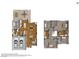 Detailed floor plan showing layout of rooms, including bedrooms, bathrooms, living spaces, and a two-car garage at 793 Vortex Ave, Henderson, NV 89002