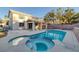Backyard pool and spa with outdoor patio, perfect for relaxation and entertainment at 793 Vortex Ave, Henderson, NV 89002