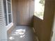 Balcony with tan concrete walls and a door at 9000 Las Vegas Blvd # 2220, Las Vegas, NV 89123