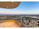 Spacious balcony features ornate ironwork offering stunning city views at 9101 Alta Dr # 1205, Las Vegas, NV 89145