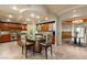 Stylish kitchen with island, custom cabinetry, and adjacent dining and entry spaces at 9101 Alta Dr # 1205, Las Vegas, NV 89145