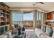 Cozy living area with balcony access and incredible views of the city at 9101 Alta Dr # 1205, Las Vegas, NV 89145