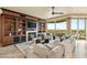 Bright and airy living room with fireplace, built-in shelving, and stunning outdoor views at 9101 Alta Dr # 1205, Las Vegas, NV 89145