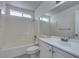 This bathroom offers a shower-tub combo and a vanity sink with lots of counter space at 1989 Bookbinder Dr, Las Vegas, NV 89108