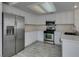 Updated kitchen with white cabinets, stainless steel appliances, and modern countertops at 1989 Bookbinder Dr, Las Vegas, NV 89108