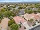Aerial view of a residential neighborhood with mature trees and lush landscaping at 2008 Hobbyhorse Ave, Henderson, NV 89012