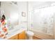 Well-lit bathroom featuring a shower and tub combination at 2147 Indigo Creek Ave, Henderson, NV 89012