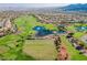 Scenic golf course view featuring lush green fairways, water features, and surrounding homes within the community at 2147 Indigo Creek Ave, Henderson, NV 89012