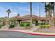 Community clubhouse with desert landscaping, stairs, and nearby parking at 3012 Anna Bay Dr, Las Vegas, NV 89134