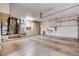 Spacious garage with ample storage cabinets and an automatic door opener at 3012 Anna Bay Dr, Las Vegas, NV 89134