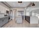 Stylish kitchen featuring gray cabinets, stainless steel appliances, and a butcher block island at 3012 Anna Bay Dr, Las Vegas, NV 89134