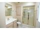 Traditional bathroom featuring shower, toilet, vanity and decorative fixtures at 3905 E Cherokee Ave, Las Vegas, NV 89121