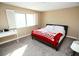 Comfortable bedroom with plush carpeting, a window with shutters, and simple furniture at 3905 E Cherokee Ave, Las Vegas, NV 89121