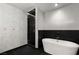 Spa-like bathroom with a standalone tub, glass-enclosed shower, and modern fixtures for a serene bathing experience at 4525 Dean Martin Dr # 511, Las Vegas, NV 89103