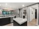Kitchen featuring stainless steel appliances, center island and opening to other rooms at 4525 Dean Martin Dr # 511, Las Vegas, NV 89103