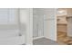 Bright bathroom features a modern tub and a glass-enclosed shower at 6110 Scarlet Leaf St, Las Vegas, NV 89148
