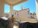 Private balcony with space for outdoor seating and views of the building exterior at 75 N Valle Verde Dr # 1822, Henderson, NV 89074