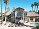 Community pool area featuring lounge chairs and clear windows, offering a serene outdoor retreat for residents at 75 N Valle Verde Dr # 1822, Henderson, NV 89074