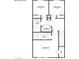 Second floor plan featuring three bedrooms, two baths, laundry, linen closet and walk in closet at 9451 Calm Stream Ave # Lot 81, Las Vegas, NV 89178