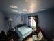 Bedroom featuring a custom painted ceiling, hardwood floors and accent lighting at , Las Vegas, NV 89106