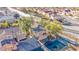 Stunning aerial view of the property showcasing its prime location and meticulously kept landscaping at 101 Morning Dr, Henderson, NV 89012