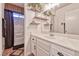 Bright bathroom with a white vanity, stylish decor, and ample counter space at 101 Morning Dr, Henderson, NV 89012