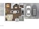 Detailed floor plan showcasing the layout of the home, including the living spaces and garage at 101 Morning Dr, Henderson, NV 89012
