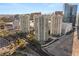 Stunning aerial view showcasing three modern high-rise buildings with city and mountain views at 2777 Paradise Rd # 1208, Las Vegas, NV 89109