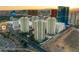 Aerial view showcasing multiple high rise buildings and the surrounding city at 2777 Paradise Rd # 1208, Las Vegas, NV 89109
