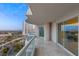 Spacious balcony with glass railings offering panoramic city and mountain views at 2777 Paradise Rd # 1208, Las Vegas, NV 89109