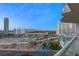 Relax on this cozy condo balcony with city views and glass railings at 2777 Paradise Rd # 1208, Las Vegas, NV 89109