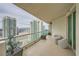 Relax on this private balcony with views of the city skyline at 2857 Paradise Rd # 2704, Las Vegas, NV 89109