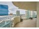 Expansive balcony featuring stunning city views and ample seating at 2857 Paradise Rd # 2704, Las Vegas, NV 89109