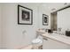 Stylish bathroom features a modern vanity, marble countertop, and sleek finishes at 2857 Paradise Rd # 2704, Las Vegas, NV 89109