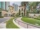 Beautiful entrance to Turnberry Place with landscaped grounds and elegant architecture at 2857 Paradise Rd # 2704, Las Vegas, NV 89109