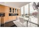 Dining area with great views, built-in cabinets and modern table and chairs at 2857 Paradise Rd # 2704, Las Vegas, NV 89109
