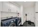 Well-equipped laundry room with modern washer and dryer and ample storage at 2857 Paradise Rd # 2704, Las Vegas, NV 89109
