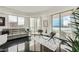 Modern living room with floor-to-ceiling windows offering panoramic views at 2857 Paradise Rd # 2704, Las Vegas, NV 89109