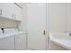 Laundry room includes washer, dryer, sink, and storage space at 2877 Paradise Rd # 104, Las Vegas, NV 89109