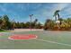 Recreational area featuring a basketball court, volleyball court, and palm trees at 296 Brushy Creek Ave, Las Vegas, NV 89148