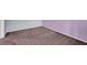Bedroom with purple carpet and paint at 3097 Quail Crest Ave, Henderson, NV 89052