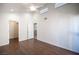 Bright and airy bedroom with hardwood floors, high ceilings, a ceiling fan, and recessed lighting for a modern touch at 3369 Milenko Dr, Las Vegas, NV 89121