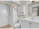 Bathroom featuring a tiled shower and vanity at 3709 Perliter Ave, North Las Vegas, NV 89030