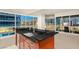 Kitchen island with city views at 4575 Dean Martin Dr # 912, Las Vegas, NV 89103