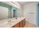 Bright bathroom with double sinks, spacious countertops, and ample storage at 4630 Basilicata Ln # 203, North Las Vegas, NV 89084