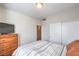 Bedroom with dresser and large closet for storage at 4630 Basilicata Ln # 203, North Las Vegas, NV 89084