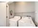 Convenient laundry room with modern washer and dryer at 4630 Basilicata Ln # 203, North Las Vegas, NV 89084